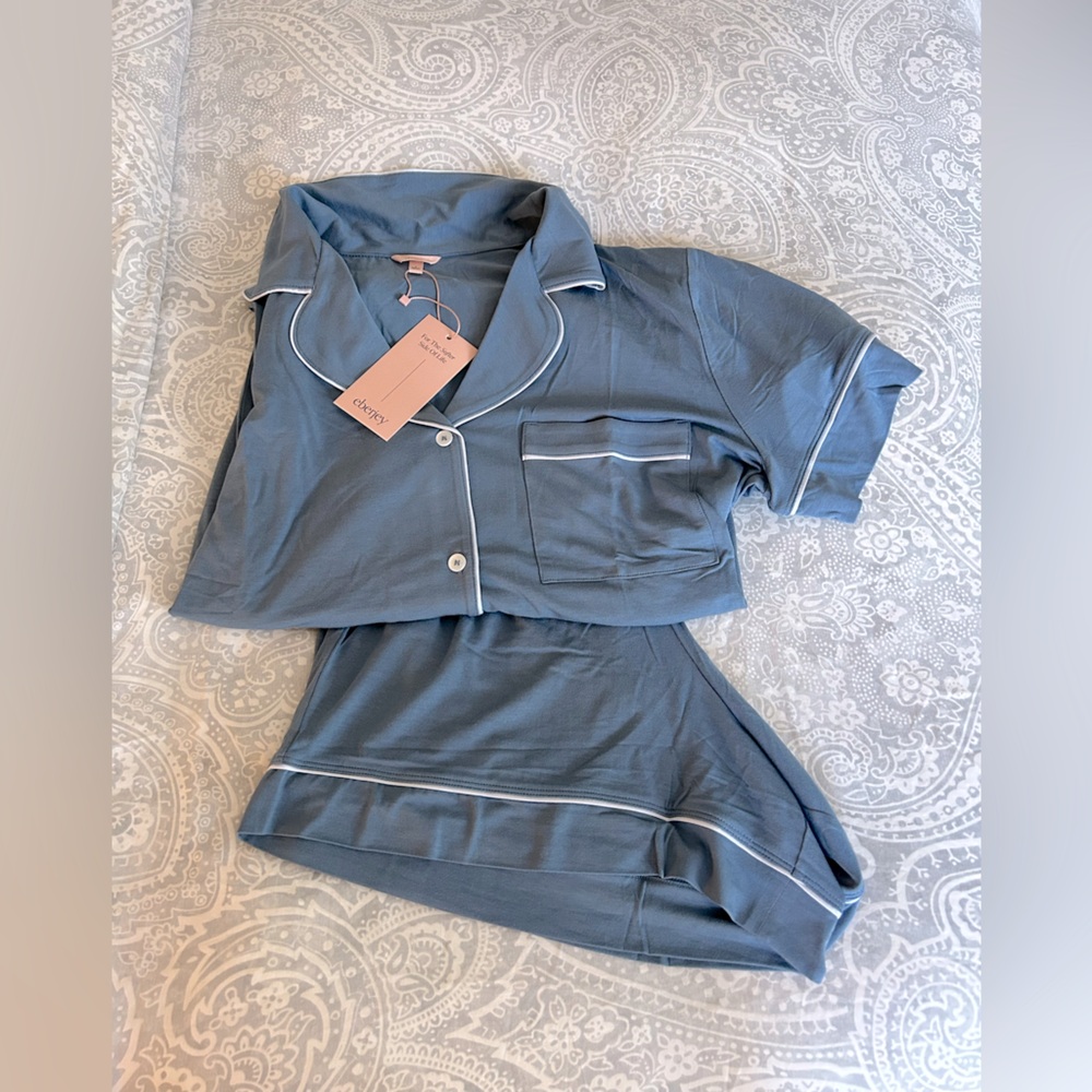 Eberjey Blue Pajama Short Set
